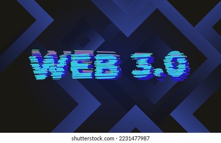 Web 3.0 - new generation decentralized Web3 internet with blockchain, artificial intelligence, metaverse, nft and smart contracts. Web3 concept vector illustration