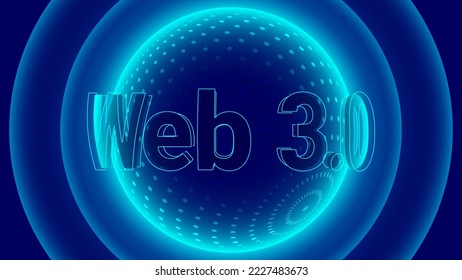 Web 3.0 technology vector concept design illustration 