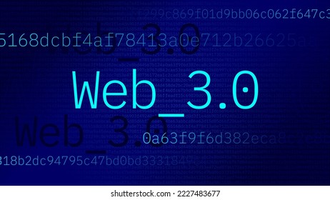 Web 3.0 technology vector concept design illustration 