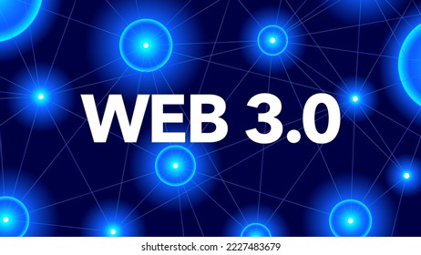 Web 3.0 technology vector concept design illustration 