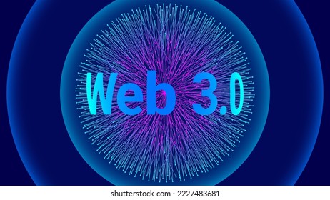 Web 3.0 technology vector concept design illustration 