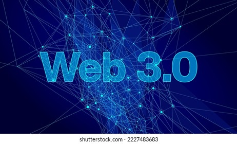 Web 3.0 technology vector concept design illustration 