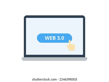 Web 3.0 vector. Technology concept. Flat illustration on white background.