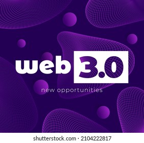 Web 3.0 or Web3 banner design, vector