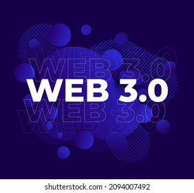 Web 3.0 or Web3 internet, vector illustration