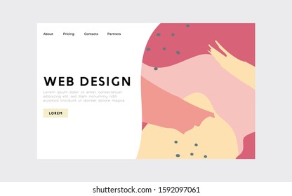 Web abstract background with hand drawn texture, memphis style. Universal pastel colors. Wallpaper fashion design.