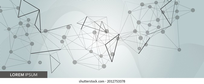 Web abstract vector illustration design. Layout chain polygon geometric background