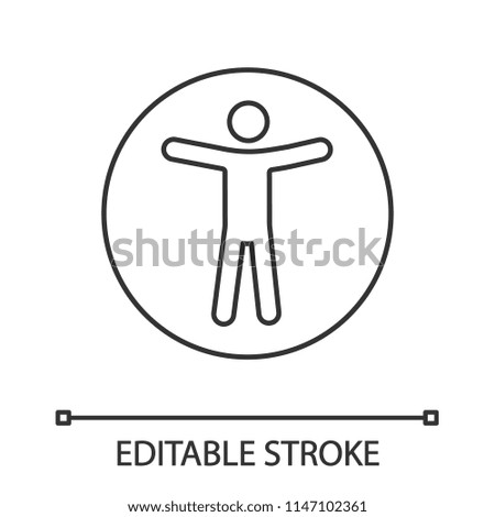 Web accessibility linear icon. Thin line illustration. Universal access. Contour symbol. Vector isolated outline drawing. Editable stroke