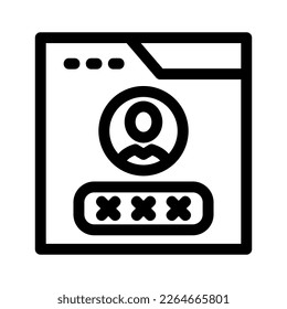 icono de cuenta web o logotipo símbolo de signo aislado ilustración vectorial - iconos vectoriales de estilo negro de alta calidad
