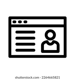 web account icon or logo isolated sign symbol vector illustration - high quality black style vector icons
