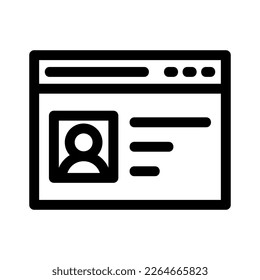 icono de cuenta web o logotipo símbolo de signo aislado ilustración vectorial - iconos vectoriales de estilo negro de alta calidad
