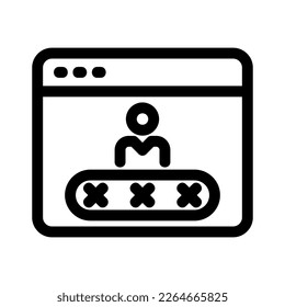 icono de cuenta web o logotipo símbolo de signo aislado ilustración vectorial - iconos vectoriales de estilo negro de alta calidad
