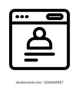 web account icon or logo isolated sign symbol vector illustration - high quality black style vector icons
