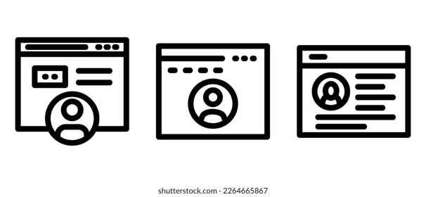 web account icon or logo isolated sign symbol vector illustration - high quality black style vector icons
