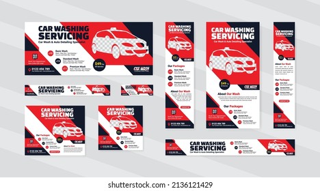 Banner publicitario para la empresa de lavado de coches
