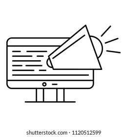 Web ad icon. Outline illustration of web ad vector icon for web design isolated on white background