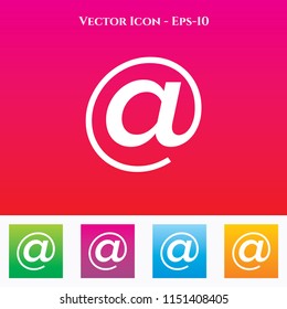 Web Address Icon in Colored Square box. eps-10