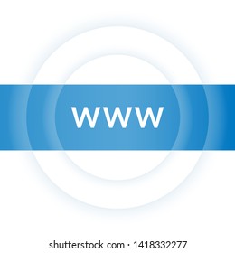 Web address icon. Logotype design element with site address.