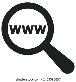 Web address search flat vector icon