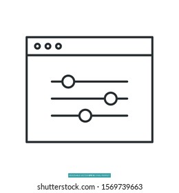 Web adjustment icon vector illustration logo template for many purpose. Isolated on white background.