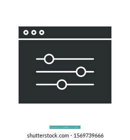 Web adjustment icon vector illustration logo template for many purpose. Isolated on white background.