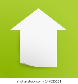 web advert - paper arrow background