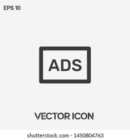 Web advertising sign vector icon. Ux/Ui. Premium quality.