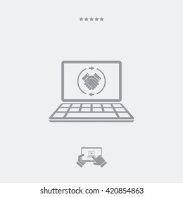 Web agreement flat icon