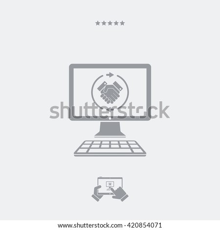Web agreement flat icon