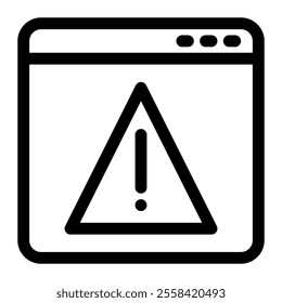 Web alert icon with simple and line style