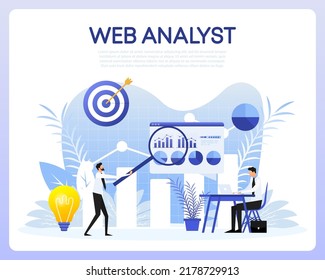 Web analysing financial data. analytic business. Statistical analysis