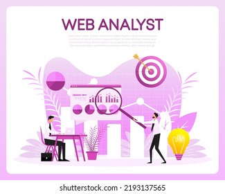 Web analysing financial data. analytic business. Statistical analysis