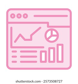 Web Analysis duotone line icon, editable vector icon, pixel perfect, illustrator ai file