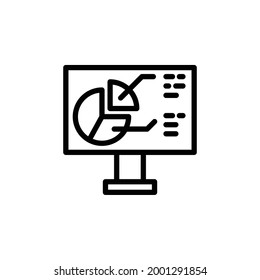 Web analysis - Flat Icon - IT related icon. Isolated on a white background EPS Vector