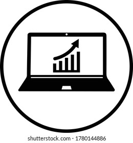 Web Analysis, improvement black icon