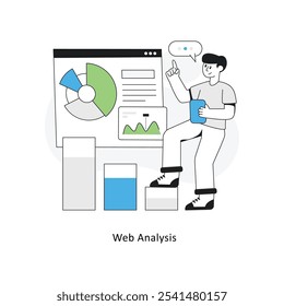 Isometrische Stockgrafik von Web Analysis. EPS-Datei Stockgrafik