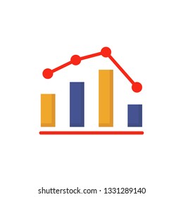 web analytic icon vector flat style