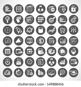 web analytic icons set, data analytic icon set, buttons set