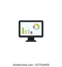 Web analytics creative icon. flat multicolored illustration. From SEO icons collection. Isolated Web analytics sign on white background.