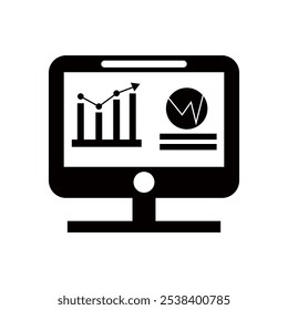web analytics glyph design, SEO und web flat design für mobile konzepte und web apps. Sammlung von modernen Infografik-Logo und Piktogramm.