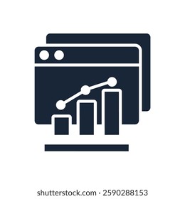 Web Analytics icon collection .design style with background