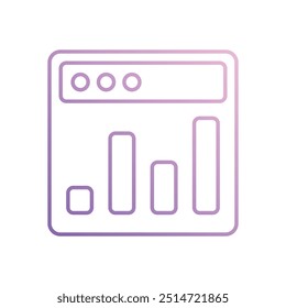 Web Analytics icon isolated on a white background. Vector illustration.
