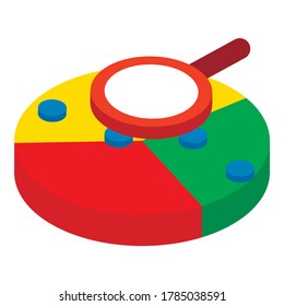 Icono de análisis web. Isométrica ilustración del icono vectorial del análisis web para web
