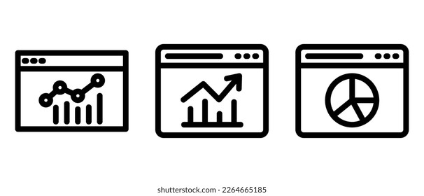 web analytics icon or logo isolated sign symbol vector illustration - high quality black style vector icons
