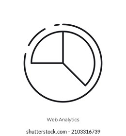 Web Analytics icon. Outline style icon design isolated on white background