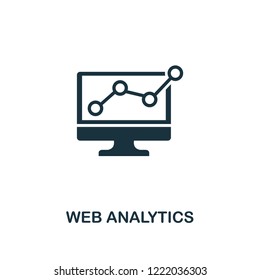 Web Analytics icon. Premium style design from advertising collection. UX and UI. Pixel perfect web analytics icon for web design, apps, software, printing usage.