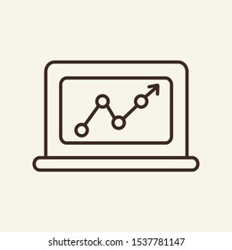 Web analytics icon template. Diagram, infographics, index. Graph concept. Vector illustration can be used for topics like business, marketing, presenting