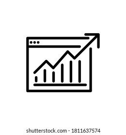 Iconos de análisis web con estilos de moda. Se puede usar para temas como negocios, marketing, ui y más.