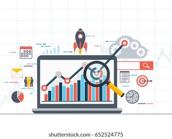 Informações de análise da web e estatísticas de desenvolvimento.