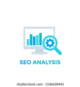 web analytics, seo analysis icon